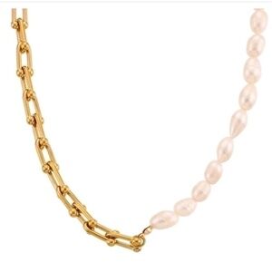 Classic Style Geometric Stainless Steel 18k Gold Plated Necklace